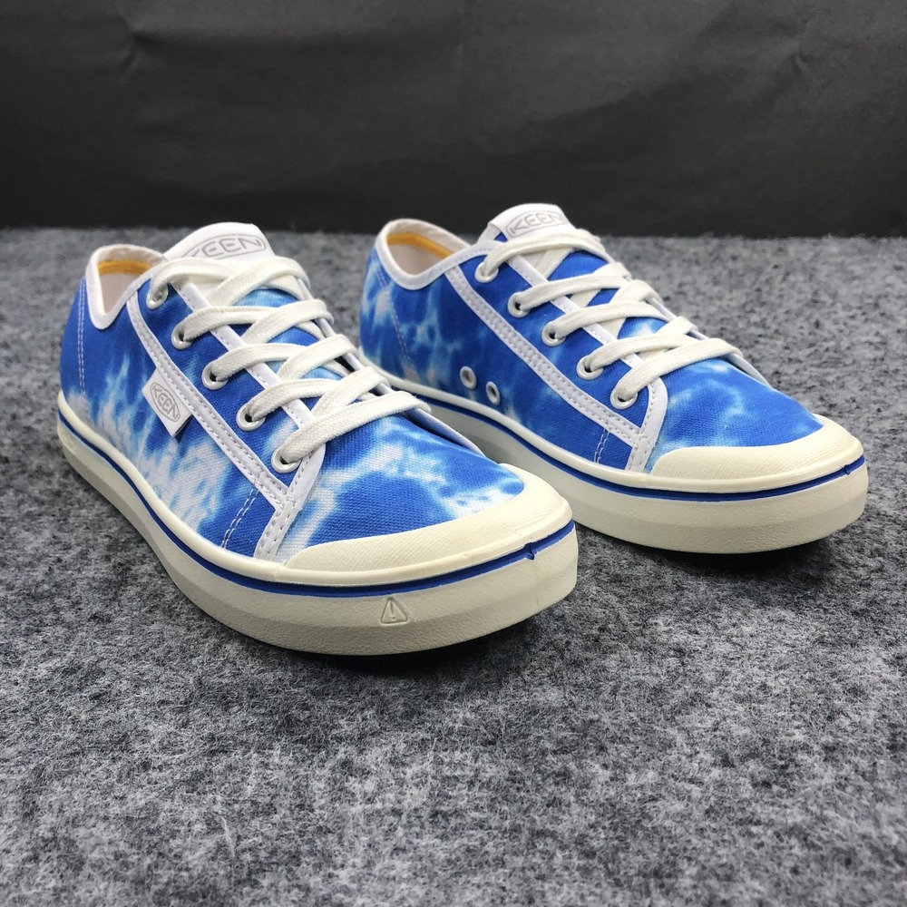Keen Elsa lite Canvas Shoes Womens Size 7.5 Blue Tie Dye Low Top Sneakers